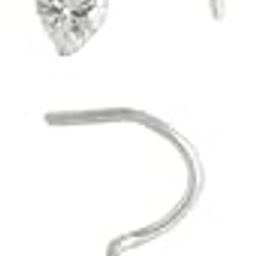 925 Sterling Silver Set of 4 Nath Cubic Zirconia CZ Rhodium Plated Rhodium Plated Nose Pins Combo | Gift for Women and Girls | With Certificate of Authenticity and 925 Hallmark-picture-21