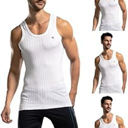 Men's White Vest | 100% Super Combed Cotton, Ultra-Soft, Breathable & Sweat-Absorbent Fabric | Premium Vest for Men | Skin-Friendly & Durable | Needle Drop Design (Pack of 4)-13