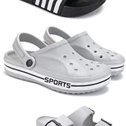 Lightweight Classic Slider || Sandals with Clogs for Men-Combo-COMBO(3)-3024-3067-3114-10 -P2-15