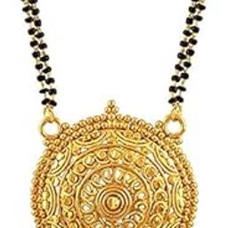Jewellery for Less Traditional Ethnic Gold Plated Floral Designer Mangalsutra For Women-13