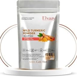 Elvaay Fine Wild Turmeric Bath Powder for Skin Whitening, Bridal Body Scrub, Daily Exfoliator Wash, 100g-image-73