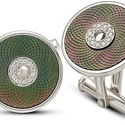 925 Sterling Silver Aurora Pearl (MOP) Cufflinks | Gift for Men | Cufflinks for Men & Boys | With Certificate of Authenticity and BIS Hallmark-image-24