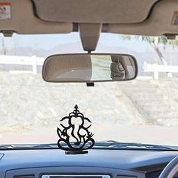 NJ VILLA Car Dashboard God Idol - Elegant God Idols for Car Dashboard, Decorative God Statues for Vehicle Interior, Divine Presence Figurines, Enhancing Spiritual Ambience - Ganeshji-image-1