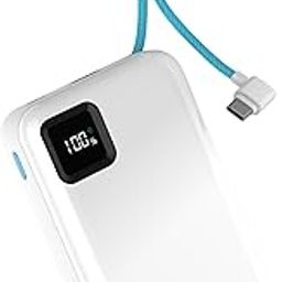 URBN 20000mAh Power Bank with Built-in Type-C Cable | 22.5W Super Fast Charging | Smart LED Display | Dual Type-C PD + USB Outputs | Pocket Size Portable Charger for Quick Charge (White)-32