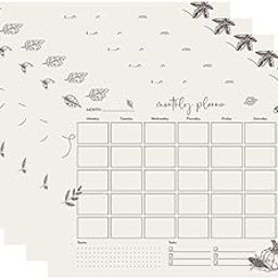 Floral Theme Monthly Planner Pack of 6, A3 Sheets for Productive Planning and Organizing (Floral Design - 5)-image-55