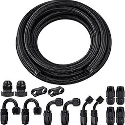 EVIL ENERGY 8AN Fuel Line Kit, 8AN Hose Kit 16FT Nylon Braided Fuel Line Hose Fitting Kit CPE Fuel Hose-image-89
