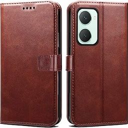 Flip Case for vivo T3 Lite 5G | Card Slots, Magnetic Closure, Brown-image-28