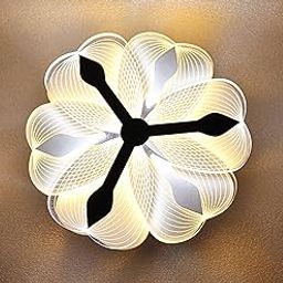 swanart Glowave Elegant Chandelier | 10W RGB LED Ceiling Light | Modern Acrylic Flower Design | Color Changing Ambiance for Bedroom, Living Room | 20cm Diameter-image-23