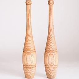 USC Sports Natural Small Size Sheesham Wooden Indian Mugdar, Clubs, Meel, Clubbell, Karla Kattai Mugdar (2 Kg Pair)-image-32