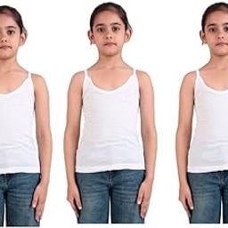 Girl's Cotton Camisole (Pack of 3)-image-51