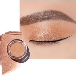 Oulac Peach Eyeshadow with Silver Sheen, Pearly Finish, Crease-Free, Enriched with Shea Butter & Jojoba Oil, Free from Parabens, Gluten, Mineral Oil & Alcohol-22