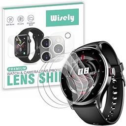 Wisely |3pcs| Screen Guard Protector For Boat Lunar Vista Smartwatch |1.52"| Bubble Free, Easy installation kit, HD Clear, Full Cover-21