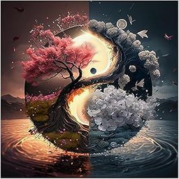 CRYSENDO DIY Diamond Crystal Painting Kit | Embroidery 5D Spring Yin Yang Diamond Painting | Mosaic Cross Stitch Full Drill Diamond Painting | Ideal for Gifts, Home Wall Decor (50X40cm)-image-13