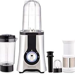Morphy Richards Acrylonitrile Butadiene Styrene 4 In 1 Blendmaster | 400 Watts Powerful Motor | Grind, Mix, Crush, Chop & Extract In Minutes | 4 Jars | 2 Speed Control With Pulse Mode | Silver & Black-image-34