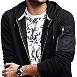Men’s Full Sleeve Cotton Premium Zipper Hoodies for Men with Sleeve Pocket-image-84
