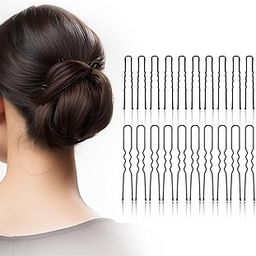 Sanas 20 Pcs Bobby Pins 5cm Long U Shape Black Metal DIY Hair Juda Bun Pin Hair Clips for Updo Hairstyles, Hair Styling Accessories Combo Pack Bob Pins for Women And Girls - 20 Pcs-image-21