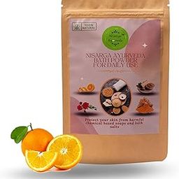 Nisarga Ayurveda Bath Powder Scrub For Face Body Skin Glowing Improves Skin Immunity Fight Against Pollution-100 Gm-picture-19