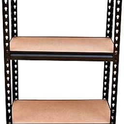 NAVRANG Adjustable Shelves Steel Storage Rack Utility Rack Garage Shelves Display Rack Boltless Rivet Rack (36 * 36 * 18-3 Black)-image-85