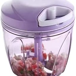Handy Chopper, XL, Vegetable Fruit Nut Onion Chopper, Hand Meat Grinder Mixer Food Processor Slicer Shredder Salad Maker Vegetable Tools (900ml) (1) - Plastic pack of pice (3)-image-63