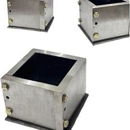 (Pack of 3) | Sun Instruments | Zinc Cube Mould 2.78" x 2.78" x 2.78" for Concrete Testing-23