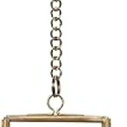 Spaziomaker Collection Home Decor Glass & Metal Golden Rectangular Hanging Frame/Photo Frame With Double Sided Glass For Wall Decoration And Hanging Chain (Size - 2 X 3 Inch, Pack Of 1)-image-18
