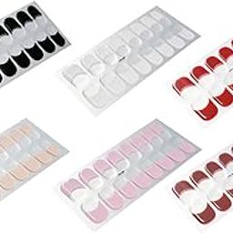 SAZ DEKOR® Cured Gel Nail Polish Strips Stickers For Girls Salon Nail Gel Polish Strips Black|Nail Care Kit For Women, Softens And Nourishes Hand And Feet, Manicure Pedicure Tool Kit, Nail Art|-22