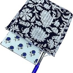 Handblock Cotton Small Pouch – Multipurpose Wallet/Card Holder | Traditional Jaipur Print | Sanitary, Diary & Makeup Bag for Women | Compact & Travel-Friendly (Black)-image-7