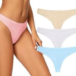 Seamless Thongs for Women No Show Thong Underwear Women Comfortable Multiple Pack of 3 pc-image-0