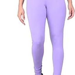 Super Stretchable Cotton Blend Lycra Fabric Ankle Length Churidar Leggings for Women-image-10