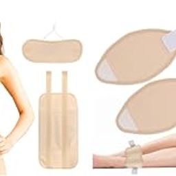 MAYCREATE® Castor Oil Pack Combo Kit – Adjustable Reusable Organic Pack for Liver Detox Waist, Thyroid Neck, 2pcs Breathable Cotton Knee Wraps for Calf, Arm, Leg Pain Relief, Elastic Strap-image-43