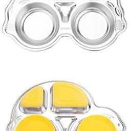 THEONI Stainless Steel Car Shape Suction Plate for Toddlers | 4 Section Kids Feeding Plate | BPA-Free & Dishwasher Safe-image-44