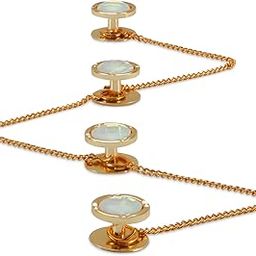 Brass Kurta Buttons with Golden Ball and Chain for Men and Women 2213 (GOLDEN MULTI COLOR)-picture-9