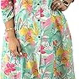 Blend Trendy Printed Cotton Bleand A-Line Trousers Woman Pant with Dupatta | Kurta Sets|Kurti for Women (AZ-YS-OG-KS2214-Parent)-picture-1
