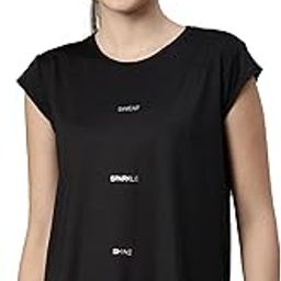 A303 Quick Dry 4 Way Stretch Antimicrobial and Anti Odour Sweat WickingCrew Neck Cap Sleeve Relaxed Fit Graphic T-Shirt for Women-image-51
