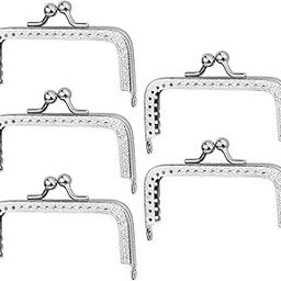 jiingekk 5Pieces Kiss Clasp Lock 85mm Square Arched Metal Purse Frame Clasps Lock For Purse Bag Making Embossed Coin Bag Frame-image-44