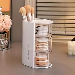 OTISTORES Clear Acrylic Makeup Sponges Organizer,Cosmetic Storage caddy with drawers Dustproof Makeup Sponges Holder Powder Puff Storage Case, Vanity Organizer for Cosmetic, Jewelry, Makeup Brush-image-28