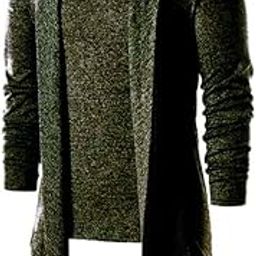 Men's Stylish Cotton Plain Shrug/Cardigans(Olive)-picture-50