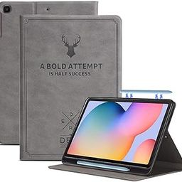 Robustrion Deer Pattern Flip Stand Case Cover with S Pen Holder for Samsung Galaxy Tab S6 Lite 10.4 inch SM-P610/P615 - Deer Grey-29