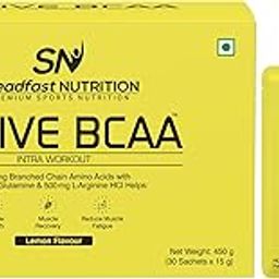 Steadfast Nutrition Active BCAA | Pre Workout BCAA Supplement in 2:1:1 Ratio | Muscle Recovery & Endurance, Intra workout | BCAA with L-Glutamine & L-Arginine (Lemon, 30 Sachets)-image-4