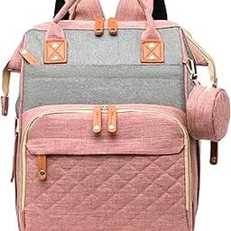 OBABY Maternity Tote Bag | Spacious Waterproof Diaper Bag with Multiple Pockets for Baby Essentials (Matte Grey & Pink)-picture-12