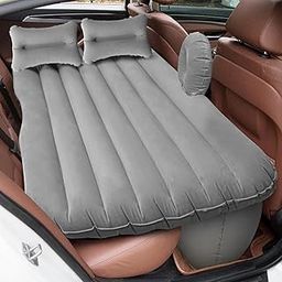 Car Inflatable Bed with Pump & 2 Air Pillow|Quick Inflatable Back Seat Bed|Car Inflatable Mattress|Car Bed Mattress|Car Bed for Kids,Travel,Trip,Camping,Picnic,Pool & Beach|Universal Fit| (Grey)-image-88