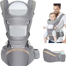 Suicune Baby Carrier, Ergonomic Baby Wraps Carrier with Waist Stool - Infant Sling - Baby Holder, 360 Degree Front and Back Hip Seat Baby Carrier for Newborn to Toddler & Children-image-29