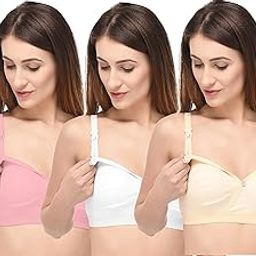 Women's Hosiery Seamless Nursing Bra - Pack of 3-image-31