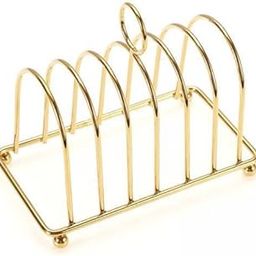 2xToast Rack Holder Portable Countertop Decoration Bread Stand Bread Loaf Stand Gold-image-48