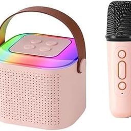 Multicolor Sing Square Karaoke with Speaker Bluetooth Mic Kids Singing Dynamic Lights | USB-C Rechargeable Wireless Portable | Ages 3 4 5 6 7 8 9+ Girl Boy Kids Toddler (Multicolor) (Square)-6