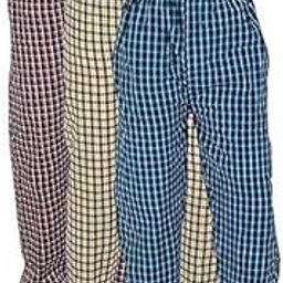 Men's Cotton Checkered Casual Style Pajama Lower Pant Pack Of 3-picture-34