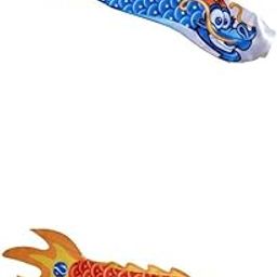 UJEAVETTE 2X Chinese Dragon Flag Windsock Carp Streamer Garden Hanging Decor Red Blue-image-4
