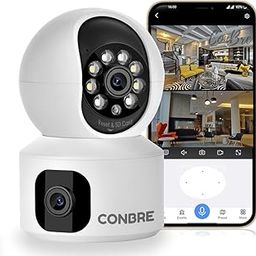 Conbre DuoXR 3MP Dual Lens Wireless WiFi Smart CCTV Camera | Ultra HD View | Double Side View | Two Way Talk | Motion Detection | Night Vision |Support Upto 128gb sd Card-picture-23