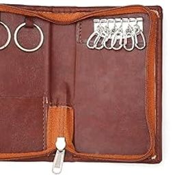 CYSQO PU Leather Key Pouch Case Wallet Keychain Key Pouch Holder Men & Women Key Pouch Holder, Durable Bank Locker (6 Inches)-11