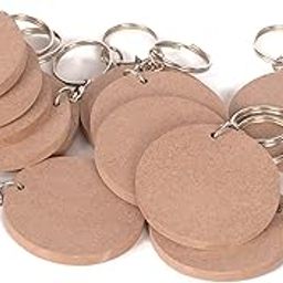Kd Retail 1.5 inch Circle MDF Key Chains Wood Sheet Craft - MDF Plain Circle-Shaped Key Chains for Painting Wooden Sheet Craft - (Pack of 10) (PACK OF 10)-image-29